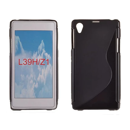Sony Xperia Z1 C6903, Szilikon tok, S-Case, fekete