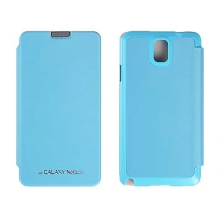 Samsung N9005 Galaxy Note 3, Oldalra nyíló flip tok, Techno, kék