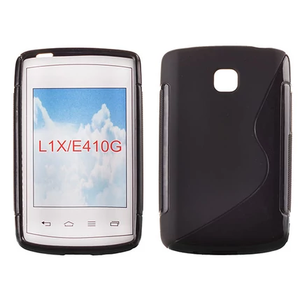 LG Optimus L1 2 E410, Szilikon tok, S-Case, fekete