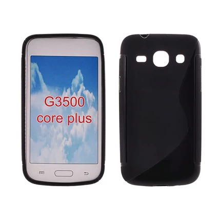 Samsung G350 Galaxy Core+, Szilikon tok, S-Case, fekete
