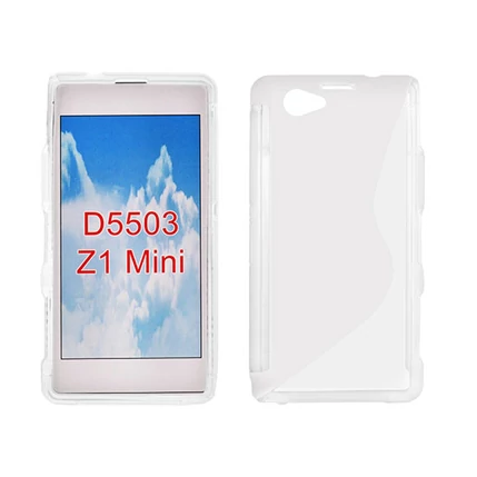 Sony Xperia Z1 Mini D5503, Szilikon tok, S-Case, átlátszó