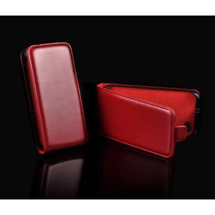 Sony Xperia Z1 Mini D5503, Lefele nyíló flip tok, piros