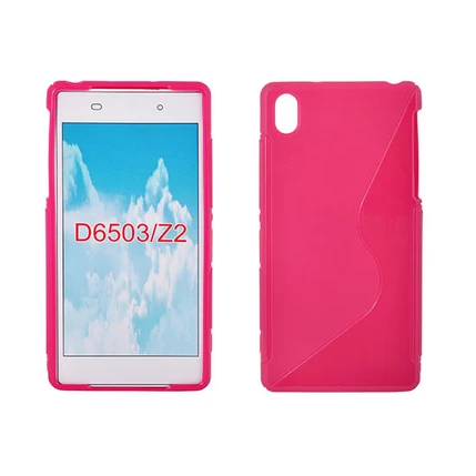 Sony Xperia Z2 D6503, Szilikon tok, S-Case, rózsaszín