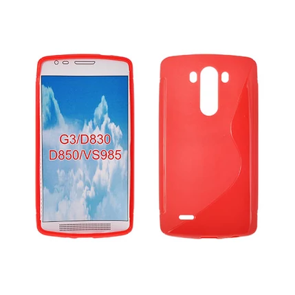 LG Optimus G3 D855, Szilikon tok, S-Case, piros