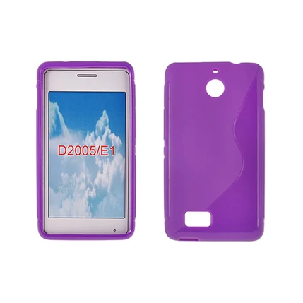 Sony Xperia E1 D2005, Szilikon tok, S-Case, lila