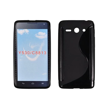 Huawei Y530, Szilikon tok, S-Case, fekete