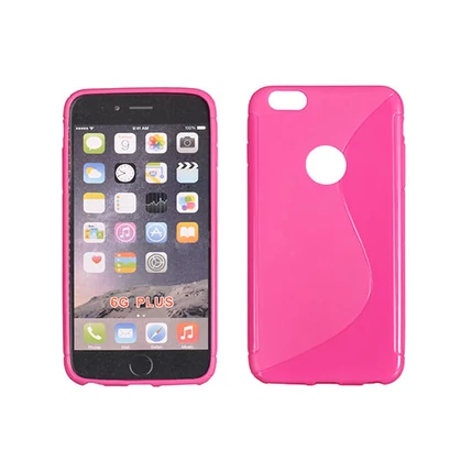 Apple iPhone 6 Plus/6S Plus, Szilikon tok, S-Case, rózsaszín