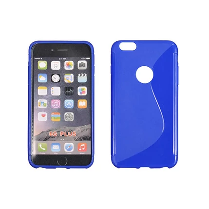 Apple iPhone 6 Plus/6S Plus, Szilikon tok, S-Case, kék