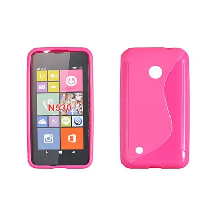 Nokia Lumia  530, Szilikon tok, S-Case, rózsaszín