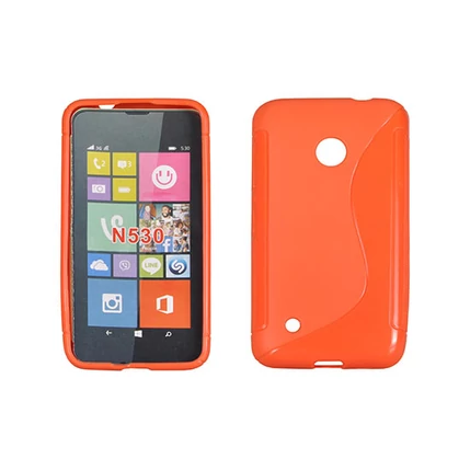 Nokia Lumia  530, Szilikon tok, S-Case, narancs