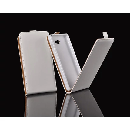 Samsung A500 Galaxy A5, Lefele nyíló flip tok, fehér