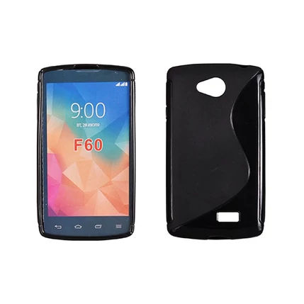 LG F60 D390, Szilikon tok, S-Case, fekete