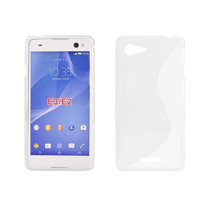 Sony Xperia E2/E3 D2203, Szilikon tok, S-Case, átlátszó