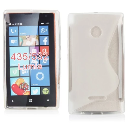 Microsoft Lumia  435, Szilikon tok, S-Case, átlátszó