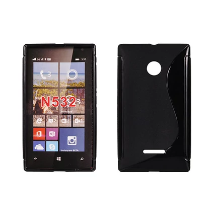 Microsoft Lumia  532, Szilikon tok, S-Case, fekete