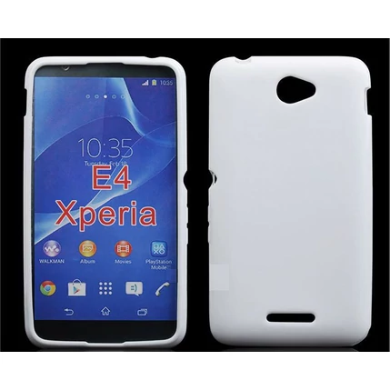 Sony Xperia E4 E2105, Szilikon tok, S-Case, fehér
