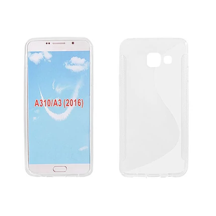 Samsung A310 Galaxy A3 2016, Szilikon tok, S-Case, átlátszó