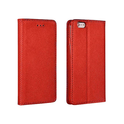 Xiaomi Redmi 4A, Oldalra nyíló flip tok, Smart, piros