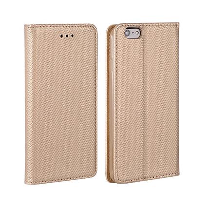 Samsung A146 Galaxy A14 4G/5G, Oldalra nyíló flip tok, Smart, arany