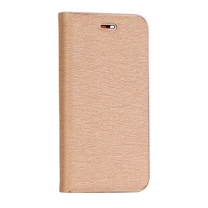 Samsung A730 Galaxy A8+ 2018, Oldalra nyíló flip tok, Vennus, arany