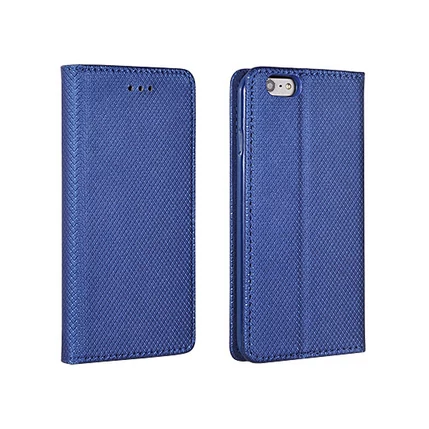 Samsung J400 Galaxy J4 2018, Oldalra nyíló flip tok, Smart, kék