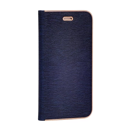 Samsung A605 Galaxy A6+ 2018, Oldalra nyíló flip tok, Vennus, kék