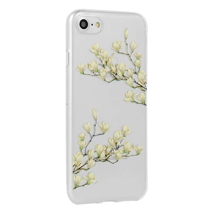 Huawei Y6/Y6 Prime 2018, Szilikon tok, Floral, Magnolia