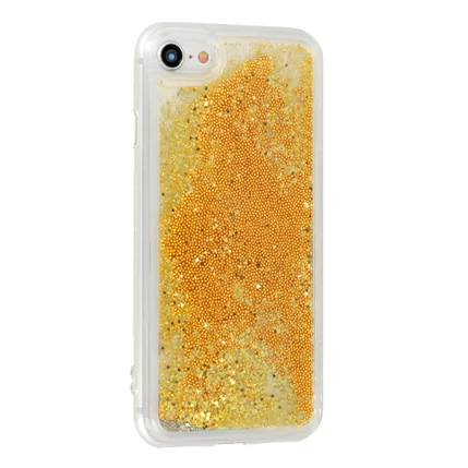 Huawei Y6/Y6 Prime 2018, Szilikon tok, Liquid (Csillámos), arany