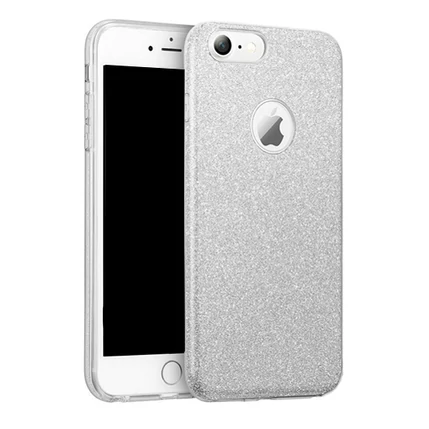 Apple iPhone XS Max/iPhone 9 Plus, Szilikon tok, Shining (Csillámos), ezüst