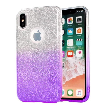 Samsung G970 Galaxy S10E, Szilikon tok, Bling (Csillámos), lila