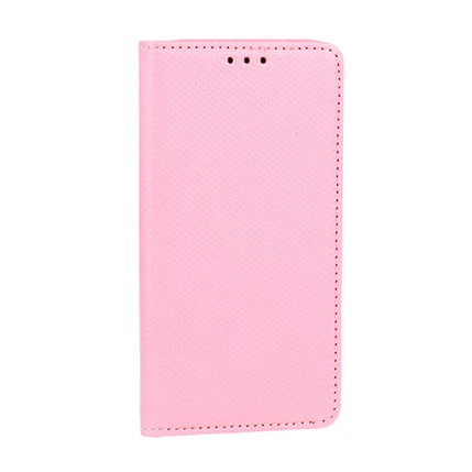 Samsung G970 Galaxy S10E, Oldalra nyíló flip tok, Smart, rózsaszín