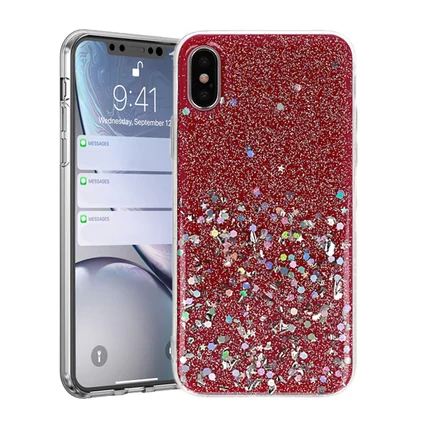 Huawei P20 Lite 2019, Szilikon tok, Brilliant (Csillámos), rózsaszín