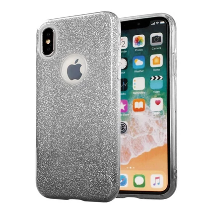Huawei Mate 30 Pro, Szilikon tok, Bling (Csillámos), fekete
