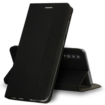 Huawei P40 Pro, Oldalra nyíló flip tok, Vennus Sensitive, fekete