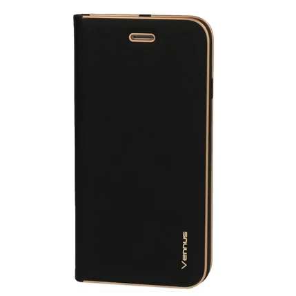 Huawei P Smart 2020, Oldalra nyíló flip tok, Vennus, fekete