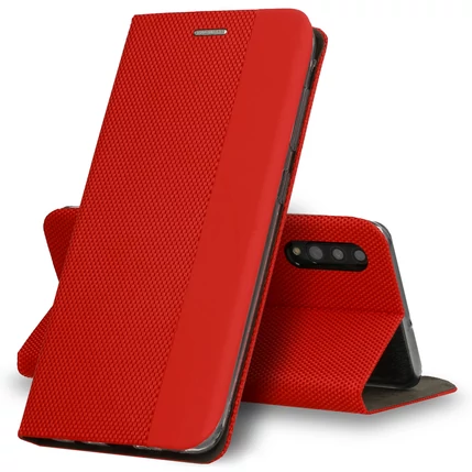 Xiaomi Mi 11 Pro, Oldalra nyíló flip tok, Vennus Sensitive, piros