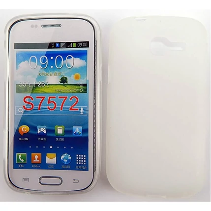 Samsung S7570/S7572 Galaxy Trend 2, Szilikon tok, S-Case, átlátszó