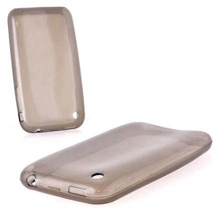 Samsung S5600 Preston/S5603 Star 3G, Szilikon tok, S-Case, füst*