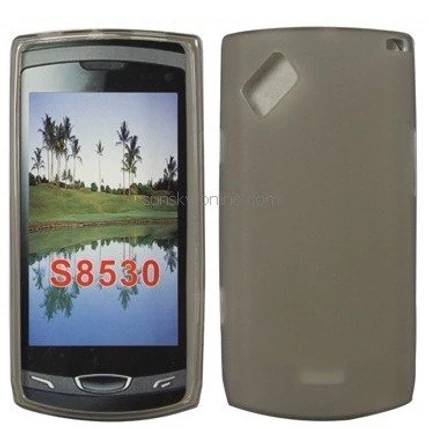 Samsung S8530 Wave 2, Szilikon tok, S-Case, füst