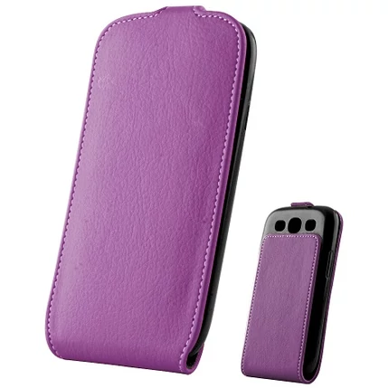 Samsung i9300, Lefele nyíló flip tok, lila