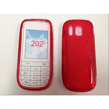 Nokia Asha 202, Szilikon tok, S-Case, piros
