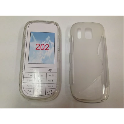 Nokia Asha 202, Szilikon tok, S-Case, átlátszó