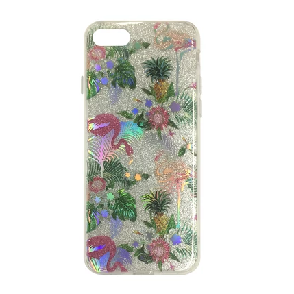 Samsung A530 Galaxy A5 2018/A8 2018, Szilikon tok, Flamingo