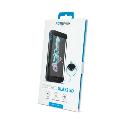 Samsung A305/A505 Galaxy A30/A50, Kijelzővédő fólia, (ütésálló) 5D, fekete