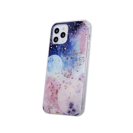 Xiaomi 12 5G/12X 5G/12S 5G, Szilikon tok, Gold Glam, galaxis