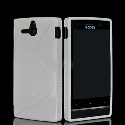 Sony Xperia U ST25i, Szilikon tok, S-Case, fehér