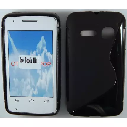 Alcatel OT-4030D S Pop / Mini, Szilikon tok, S-Case, fekete