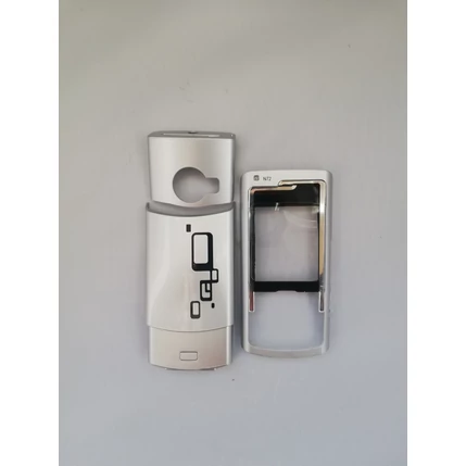 Nokia N72 Előlap+akkufedél+kameratakaró, Előlap, ezüst