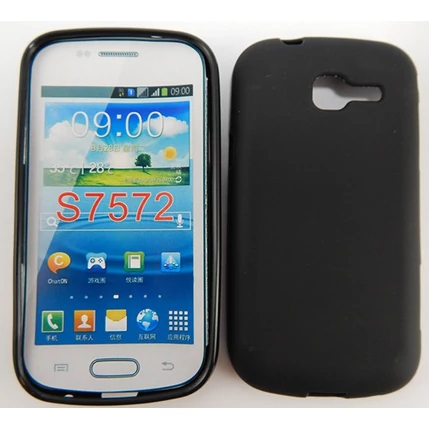 Samsung S7570/S7572 Galaxy Trend 2, Szilikon tok, S-Case, fekete