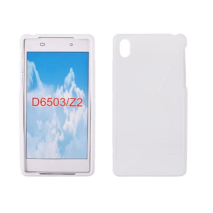 Sony Xperia Z2 D6503, Szilikon tok, S-Case, fehér*